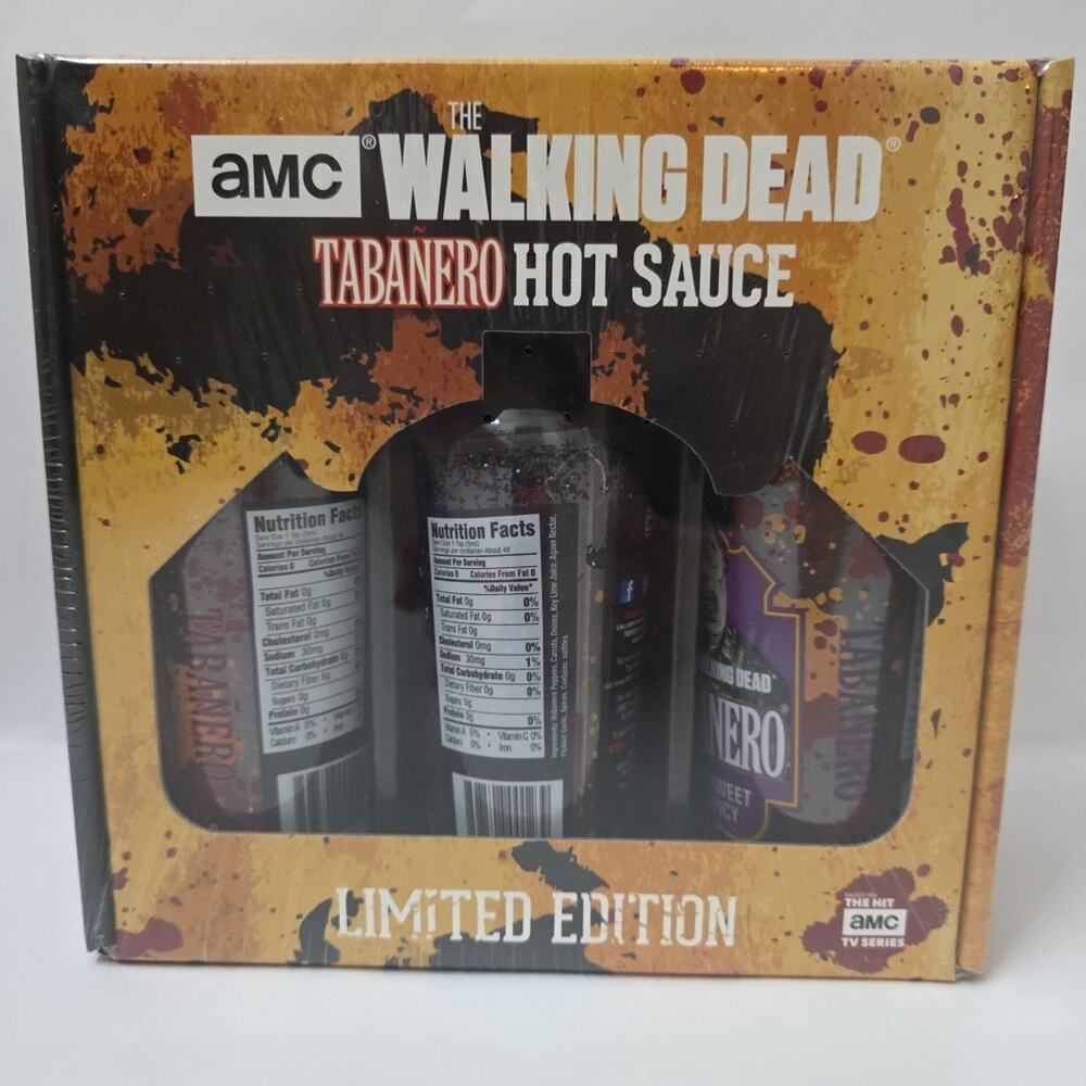 The Walking Dead AMC Tabanaro Hot Sauce Set Rare Collector's Item Sealed